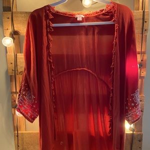 Beautiful Rust Kimono Cardigan